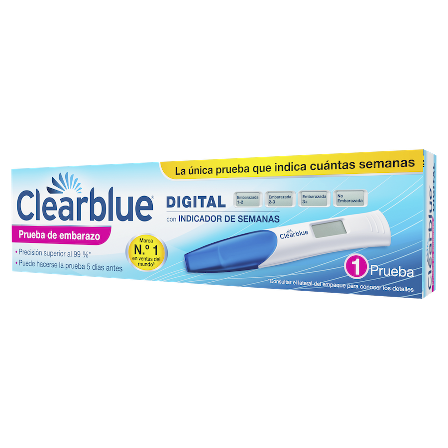 mezclador Celda de poder sentido Prueba de embarazo Clearblue Digital con indicador de semanas